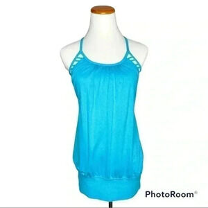 Lululemon athletica No Limit Teal/White Tank